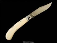 Reese Bose Single-Blade Lockback Saddlehorn - Creamy Pre-ban Ivory
